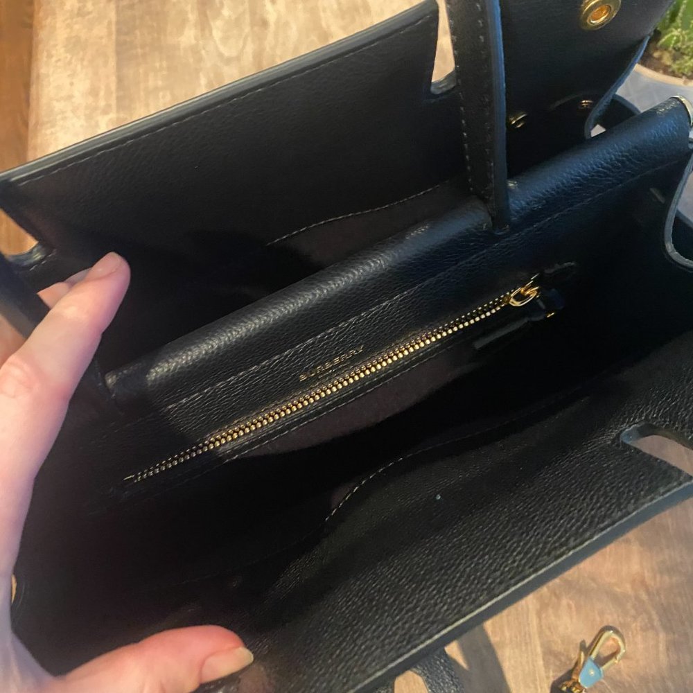 Burberry Black Pebbled Leather Tote Bag - Picture 4 of 4